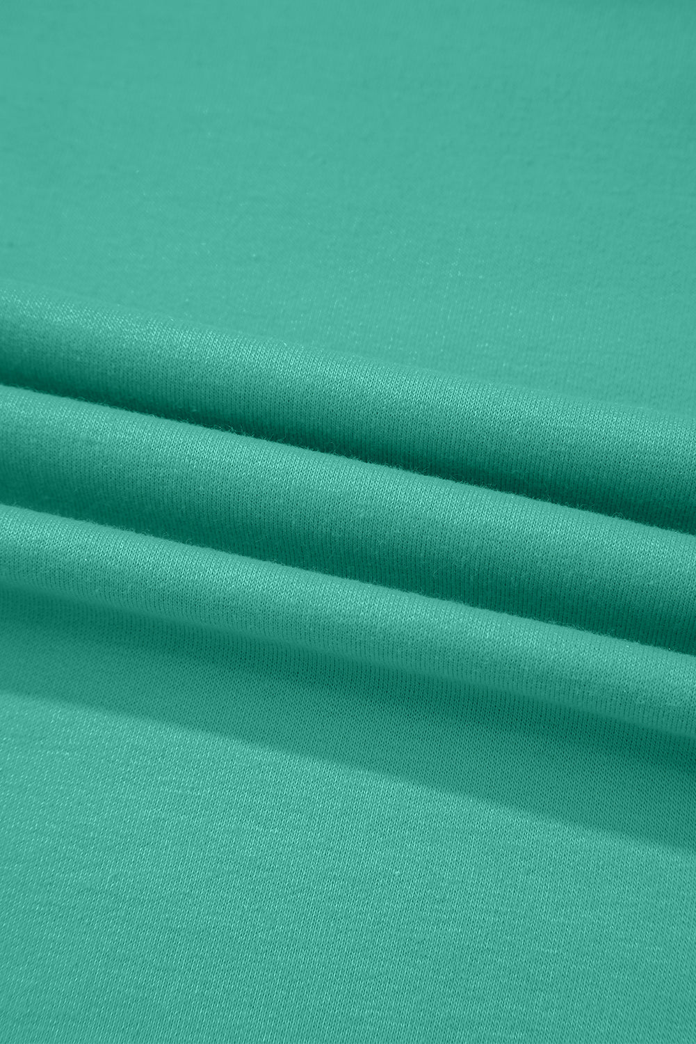 Sea Green Solid Loose V Neck Half Sleeve Tee and Shorts