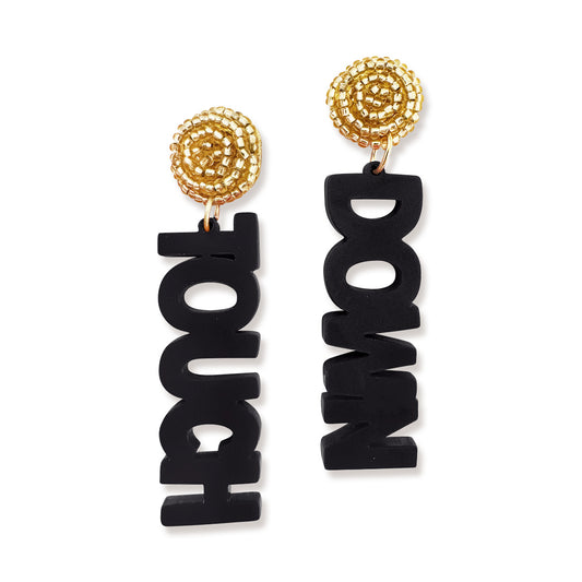 Black Touch Down Earrings