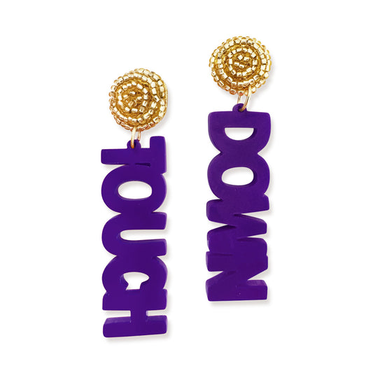 Purple Touch Down Earrings