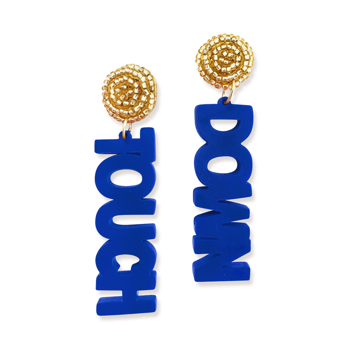 Royal Blue Touch Down Earrings