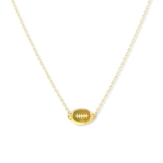 Mirror Gold Football Necklace