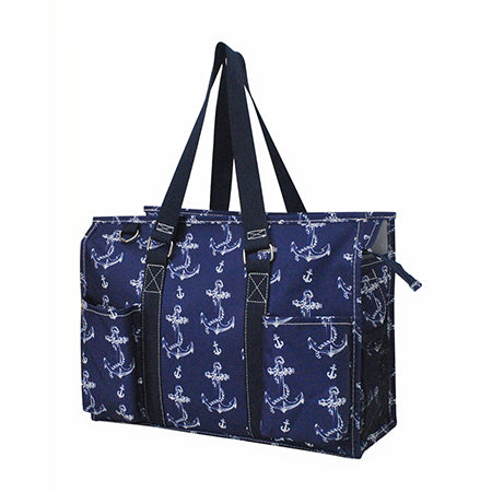 15" Vintage Anchor Zippered Caddy Organizer Tote Bag