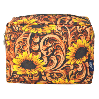 Sunlit Flourish Large Cosmetic Travel Pouch