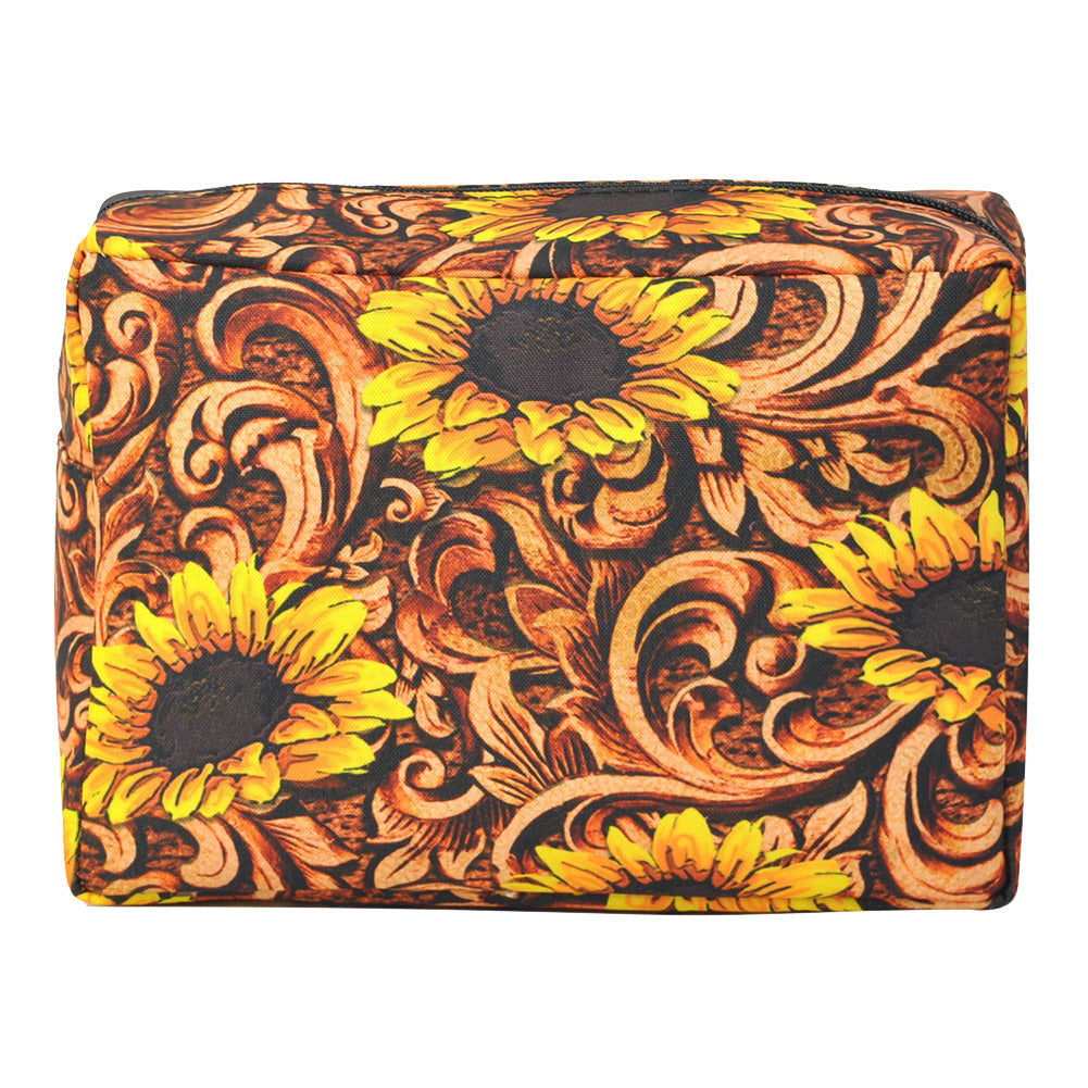 Sunlit Flourish Large Cosmetic Travel Pouch