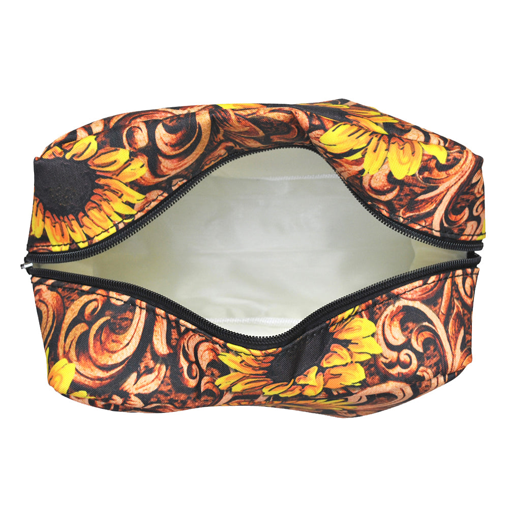 Sunlit Flourish Large Cosmetic Travel Pouch