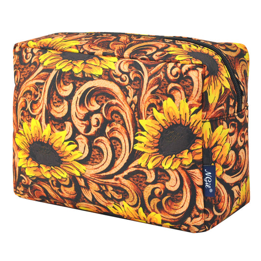 Sunlit Flourish Large Cosmetic Travel Pouch