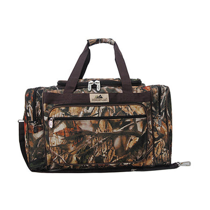 Brown Camo Canvas 20" Duffle Bag