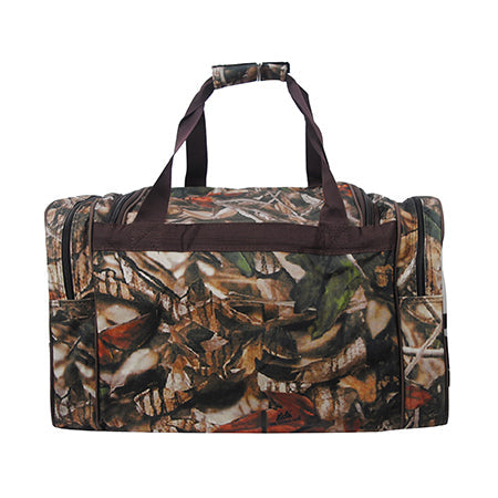 Brown Camo Canvas 20" Duffle Bag