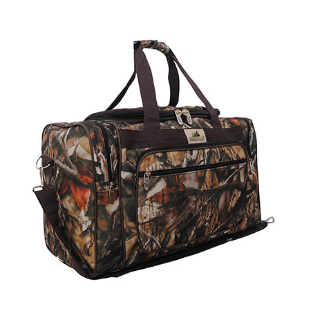 Brown Camo Canvas 20" Duffle Bag