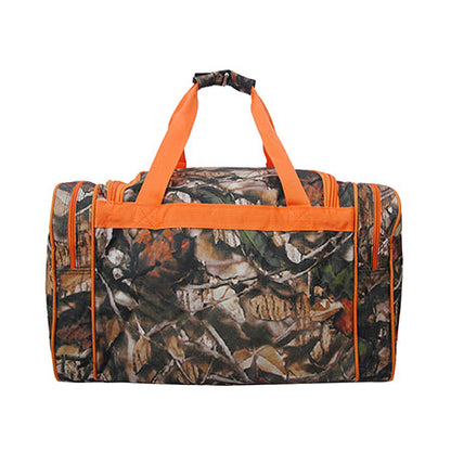 Orange Camo Canvas 20" Duffle Bag