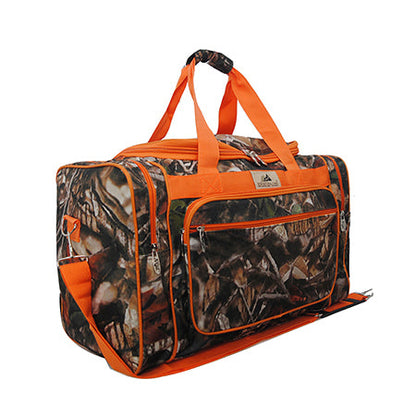 Orange Camo Canvas 20" Duffle Bag