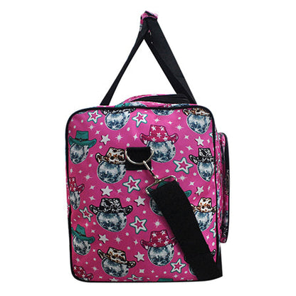 Disco Cowgirl Canvas 23" Duffle Bag