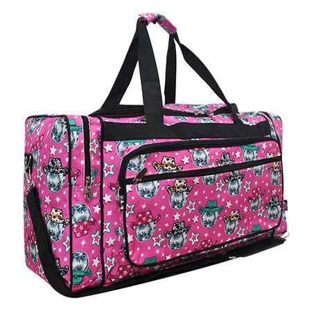 Disco Cowgirl Canvas 23" Duffle Bag