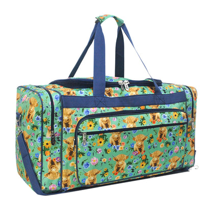 Soft Bovine Beauty Canvas 23" Duffle Bag