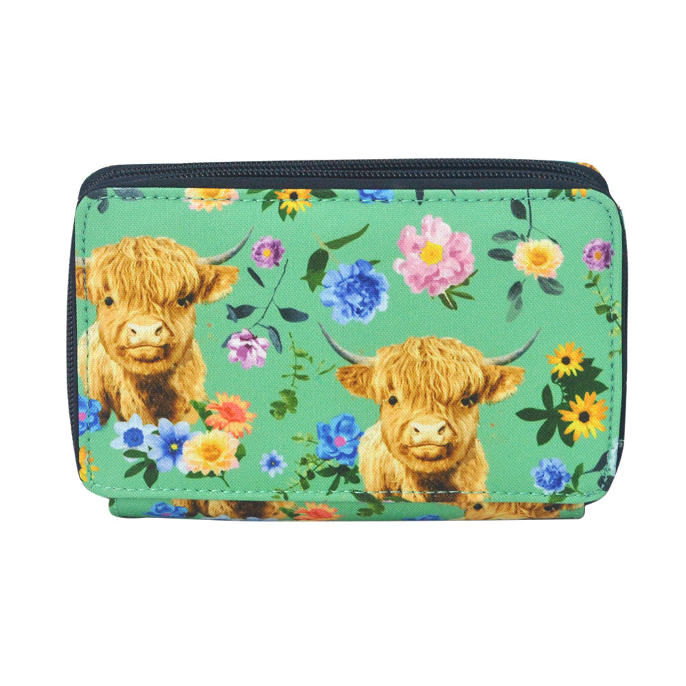 Soft Bovine Beauty Canvas All in One Wallet