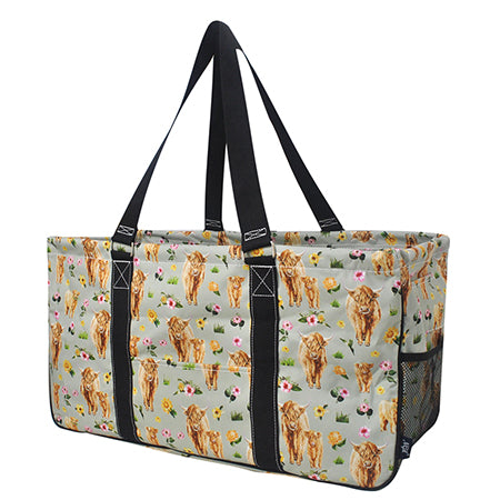 23" Floral Cow Utility Bag