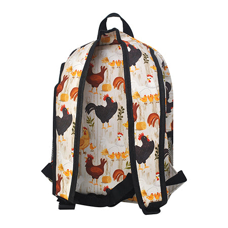 Chicken Farm Medium Size Canvas Backpack