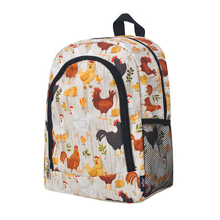 Chicken Farm Medium Size Canvas Backpack