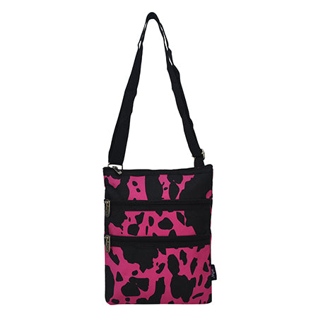 Neon Cow Hot Pink Messenger Hipster Bag