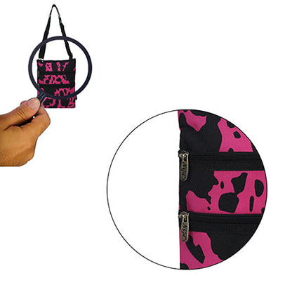 Neon Cow Hot Pink Messenger Hipster Bag