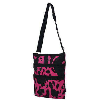 Neon Cow Hot Pink Messenger Hipster Bag