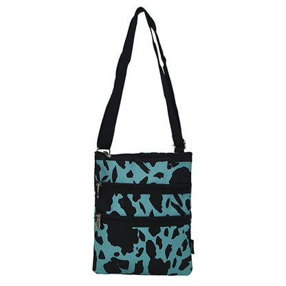 Neon Cow Turquoise Messenger Hipster Bag