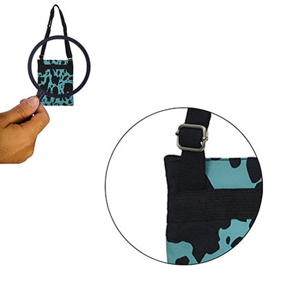 Neon Cow Turquoise Messenger Hipster Bag