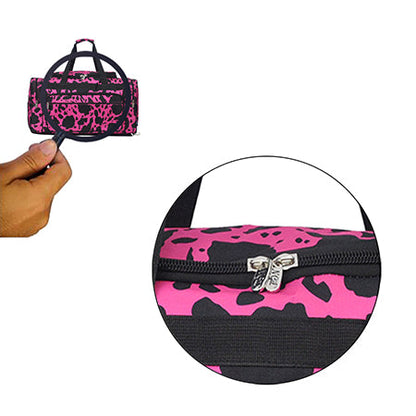 Neon Cow Hot Pink Canvas 23" Duffle Bag