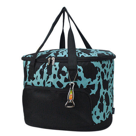 Neon Cow Turquoise Cooler Bag