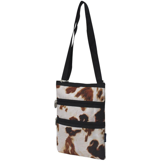 Cow Print Messenger Hipster Bag