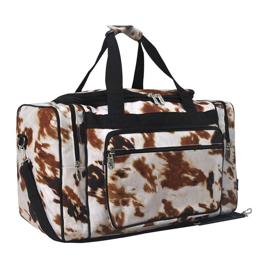 Cow Print Canvas 20" Duffle Bag