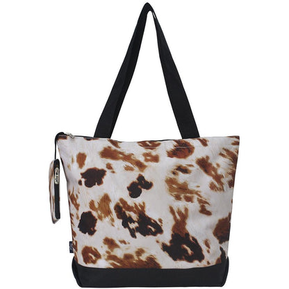 Cow Print Canvas Tote Bag