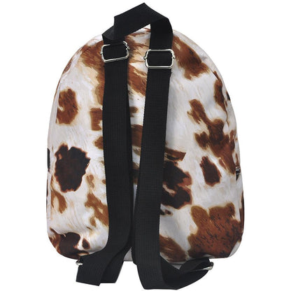 Cow Print Canvas Mini Backpack