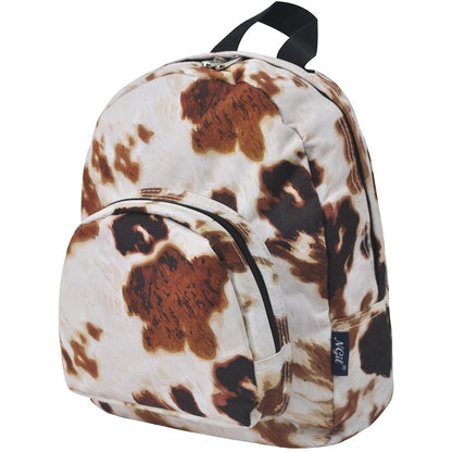 Cow Print Canvas Mini Backpack