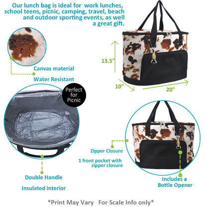 Cow Print Cooler Bag