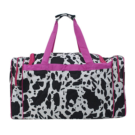 Black Cow Hot Pink Canvas 23" Duffle Bag