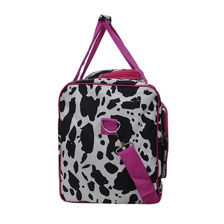 Black Cow Hot Pink Canvas 23" Duffle Bag