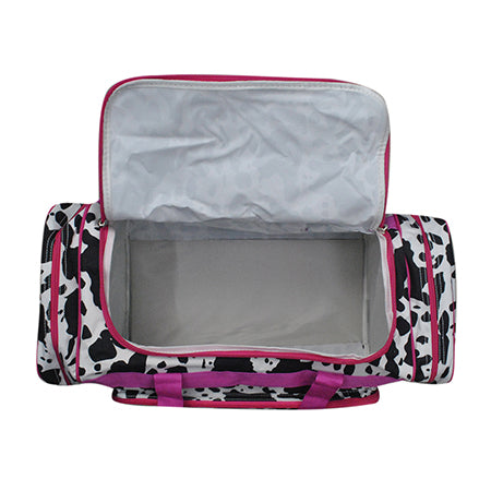 Black Cow Hot Pink Canvas 23" Duffle Bag