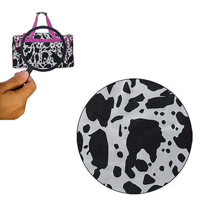 Black Cow Hot Pink Canvas 23" Duffle Bag