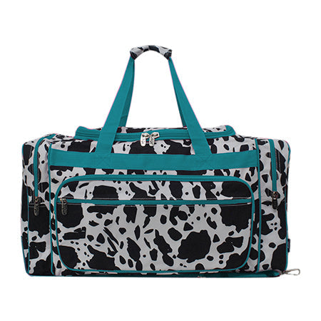 Black Cow Turquoise Canvas 23" Duffle Bag