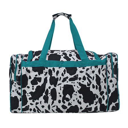 Black Cow Turquoise Canvas 23" Duffle Bag