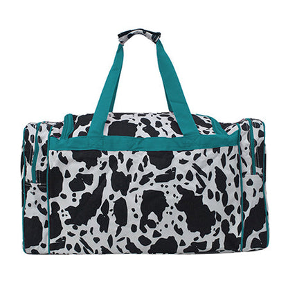 Black Cow Turquoise Canvas 23" Duffle Bag