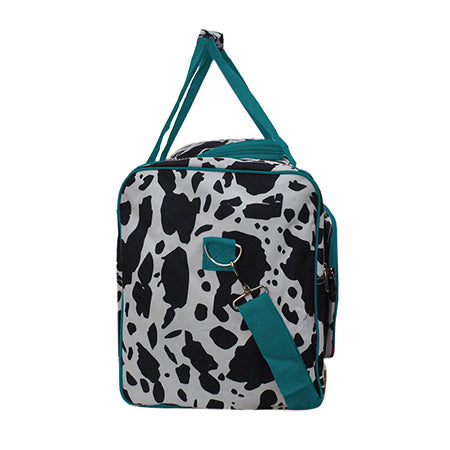 Black Cow Turquoise Canvas 23" Duffle Bag