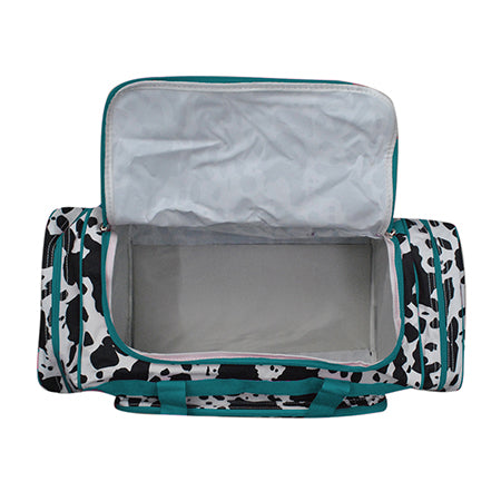 Black Cow Turquoise Canvas 23" Duffle Bag