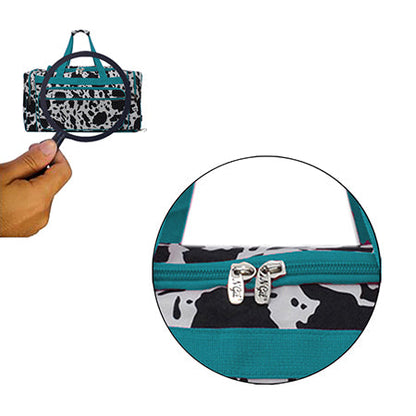 Black Cow Turquoise Canvas 23" Duffle Bag