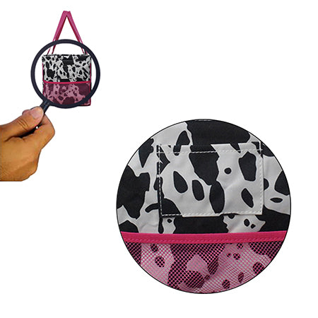 23" Black Cow Hot Pink Utility Bag