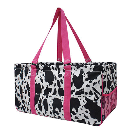 23" Black Cow Hot Pink Utility Bag