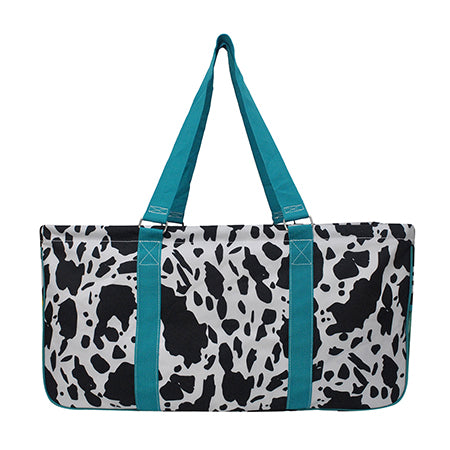 23" Black Cow Turquoise Utility Bag