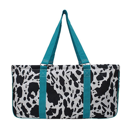 23" Black Cow Turquoise Utility Bag