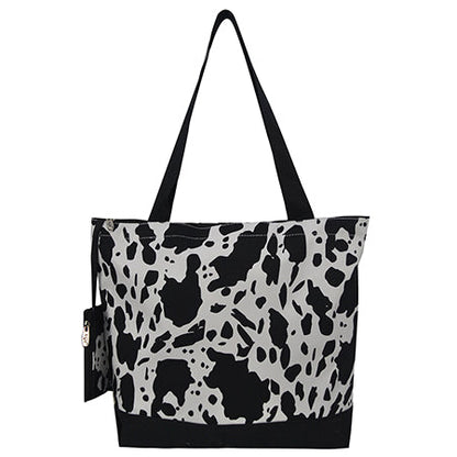 Black Cow Canvas Tote Bag